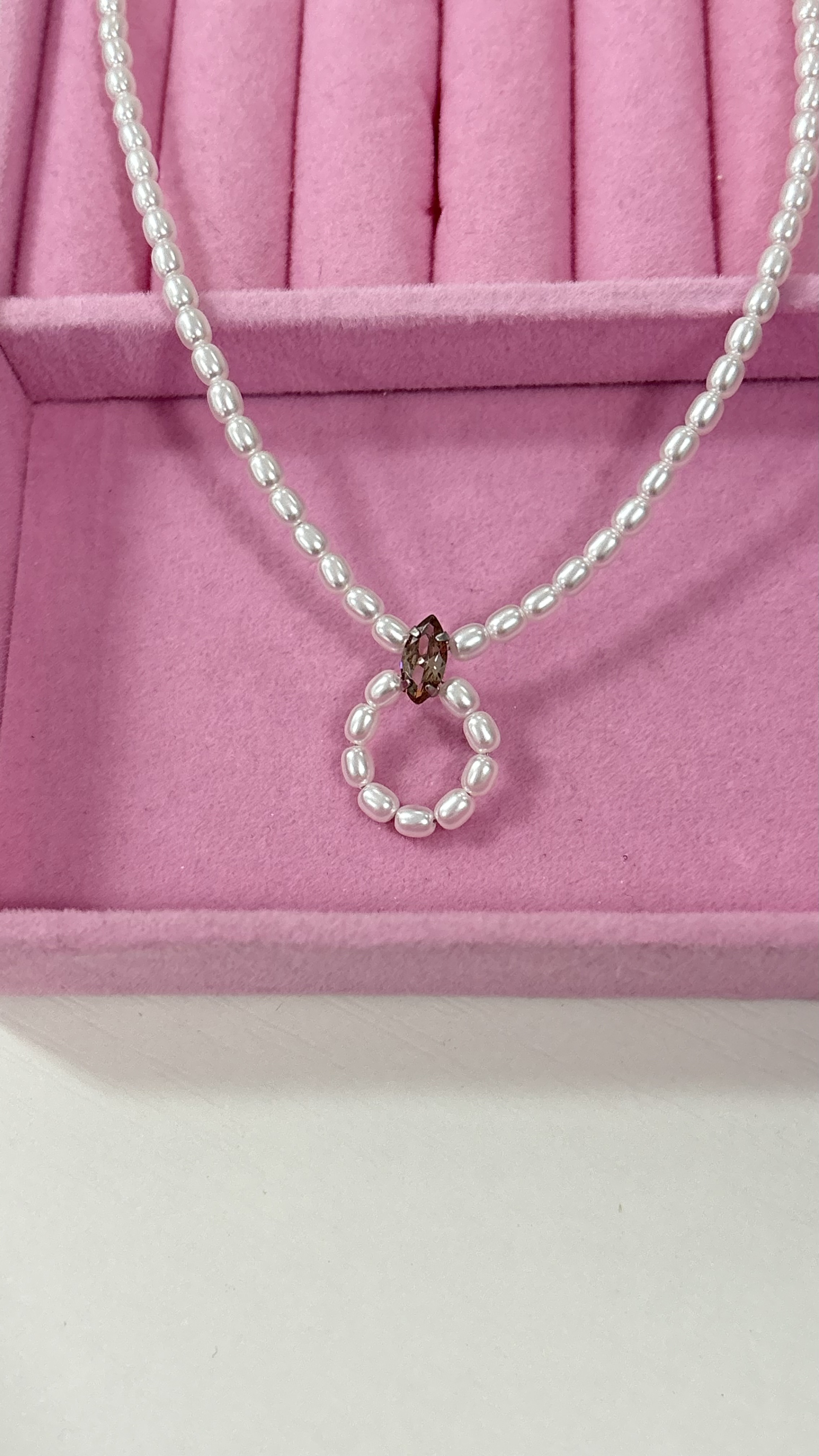 Колье капля из жемчуга