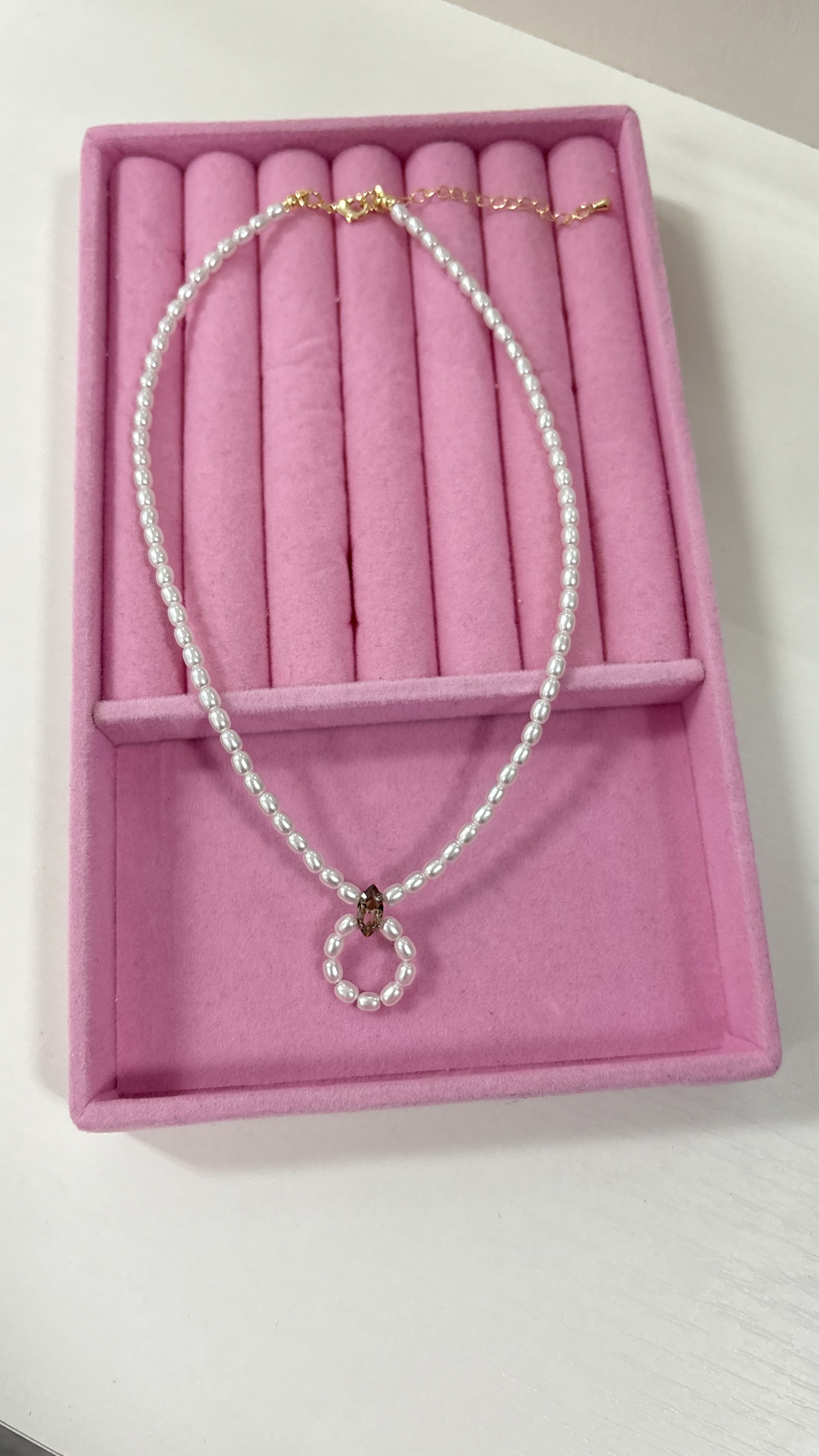 Колье капля из жемчуга